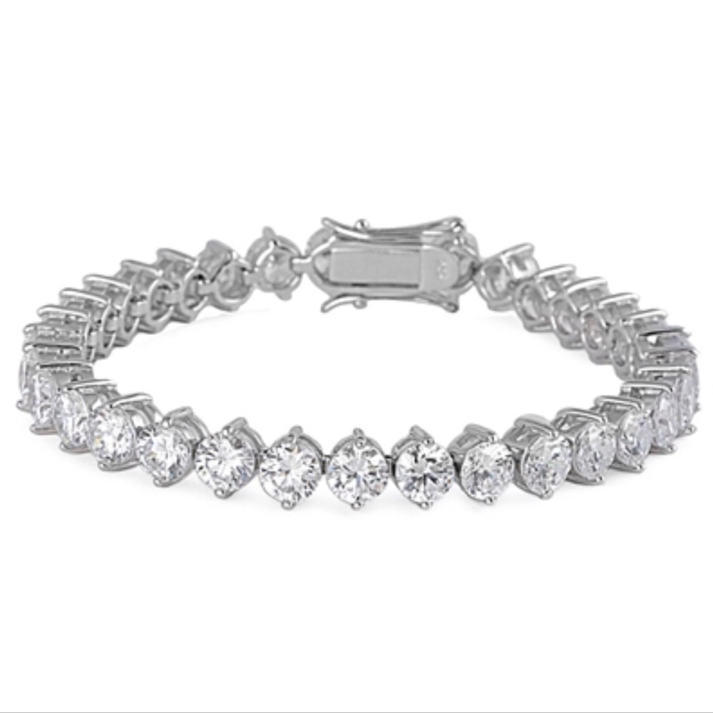 925 Sterling Sliver Cz Diamond Bracelet